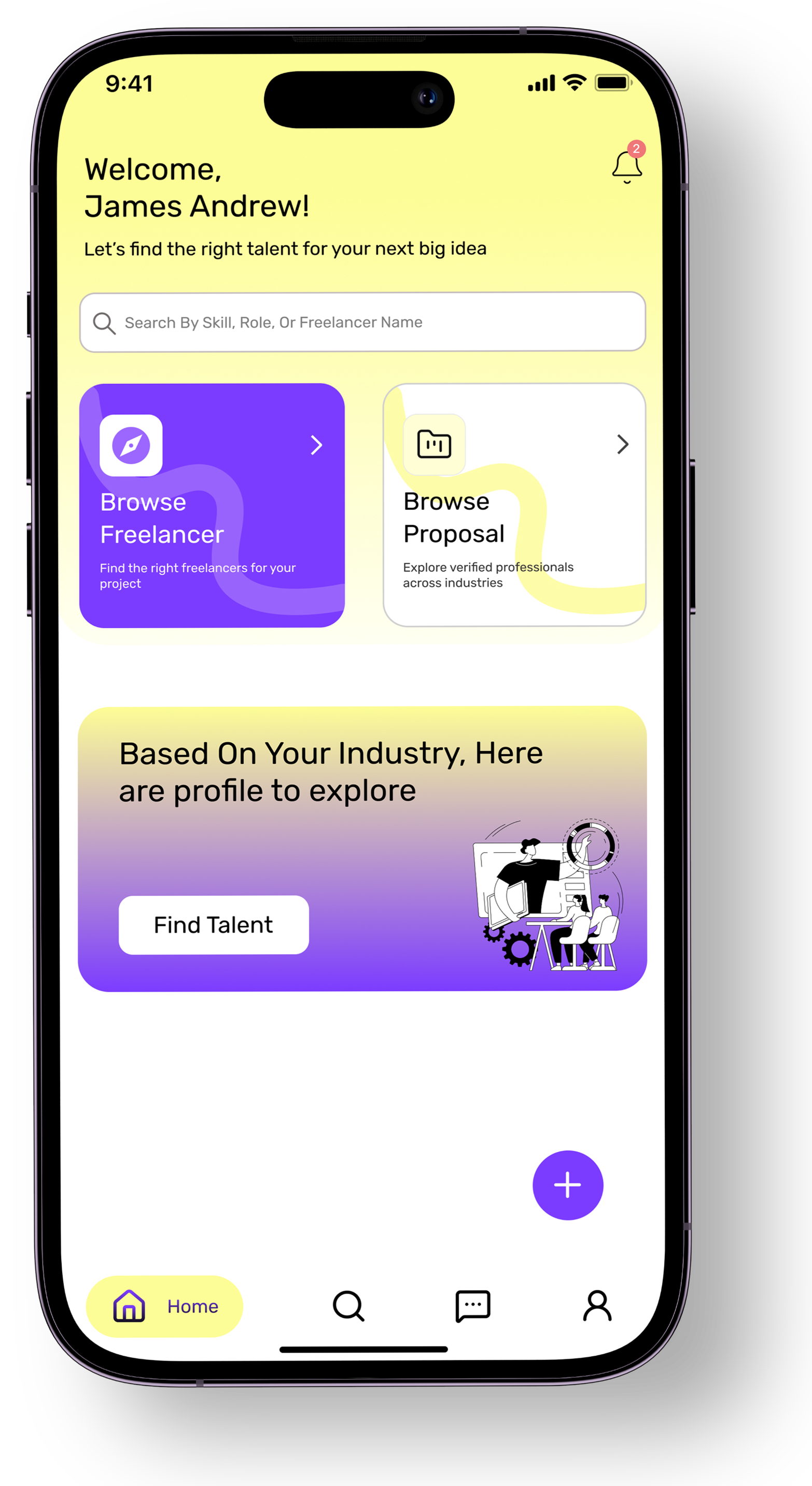 Huzzler Mobile Application Interface